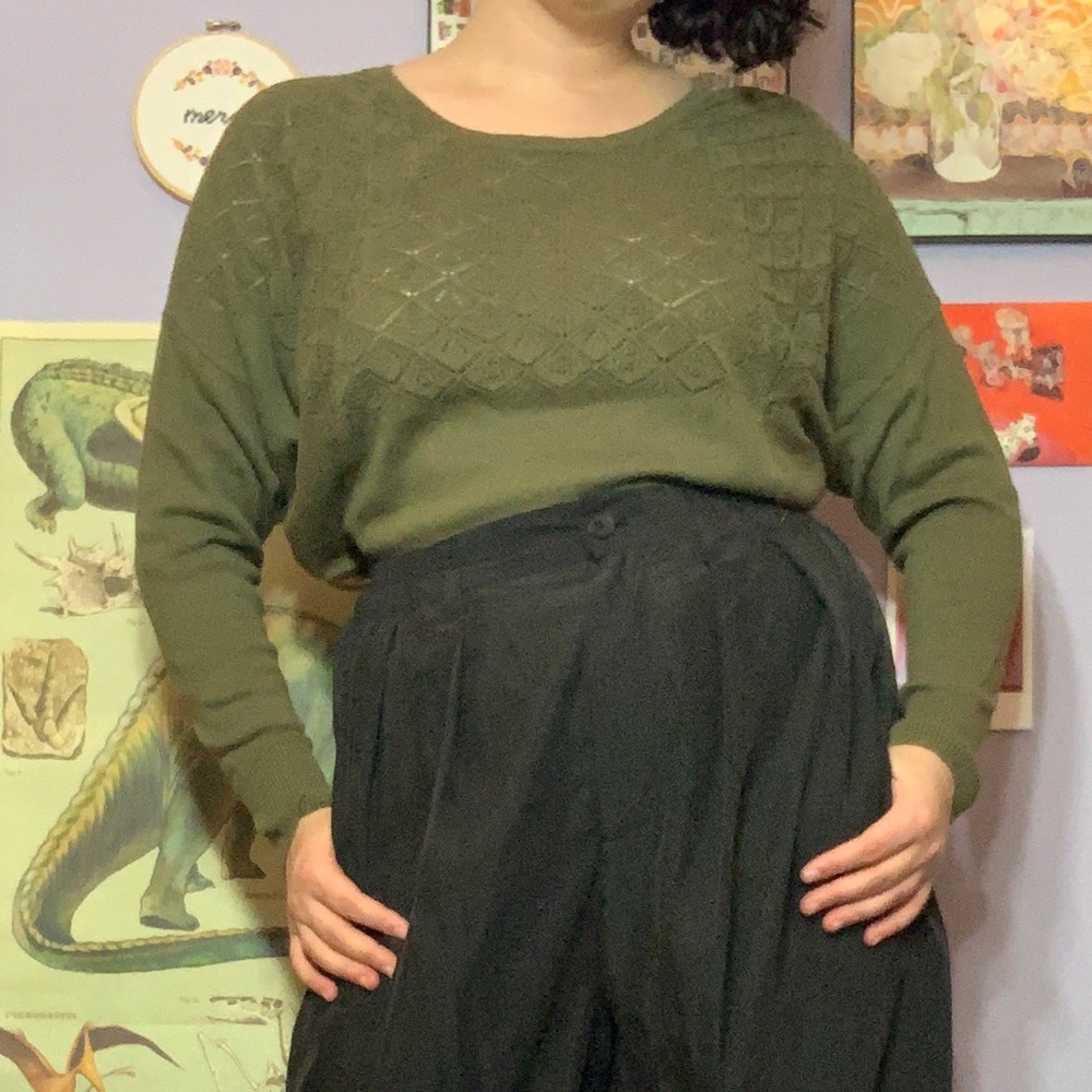 Olive green urban outfitters sweater